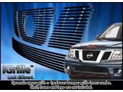 For 05 07 Nissan Pathfinder 05 08 Frontier Stainless Black Billet Grille Combo N67966J