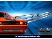 For 2009 2010 Dodge Challenger Stainless Steel Bumper Billet Grille D66608C