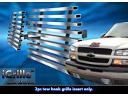 For 2003 2006 Chevy Silverado 1500 2500 Stainless Steel Tow Hook Billet Grille C85303C