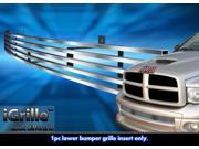 For 02 05 Dodge Ram Bumper Stainless Steel Billet Grille Insert D85475C