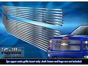 For 2014 2015 Chevy Silverado 1500 Reg Model Stainless Steel Billet Grille N19 C05956C