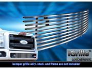 Fits 2011 2016 Ford F 250 F 350 Super Duty Bumper Stainless Steel Billet Grille F66829C