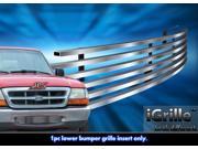 Fits 98 00 Ford Ranger Bumper Stainless Steel Billet Grille Insert F85048C