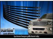 Fits 03 04 Lincoln Navigator Black Bumper Stainless Steel Billet Grille L85389J