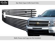 Stainless Steel 304 Black Billet Grille Grill Custome Fits 2007 2013 Chevy Silverado 1500