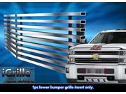 Fits 2015 2016 Chevy Silverado 2500HD 3500HD Stainless Bumper Billet Grille C66319C