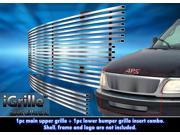 304 Stainless Steel Billet Grille Grill Combo Fits 97 98 Ford F 150 2WD Billet Grille F87952C