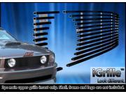 Fits 2005 2009 Ford Mustang GT V8 Stainless Steel Black Billet Grille F66013J