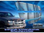 304 Stainless Billet Grille Grill Combo Fits 03 05 Silverado 1500 03 04 2500 3500 C67675C