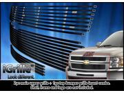 Fits 2007 2010 Chevy Silverado 2500 3500 Stainless Black Billet Grille Combo C67804J