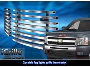 Fits 2007 2013 Chevy Silverado 1500 07 10 2500 3500 Stainless Billet Grille C66024C