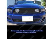 Fits 2013-2014 Ford Mustang GT W/ Fog Cover Black Billet Grille Combo #F61287H Fits 2013-2014 Ford Mustang GT W/ Fog Cover Black Billet Grille Combo #F61287H