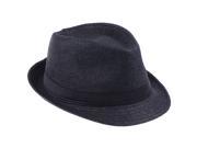 Womens Mens Unisex Fedora Trilby Gangster Cap Lovers Beach Sun Straw Panama Hats Black Color