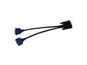 New 24 5 Pin DVI I Cable Male to Dual VGA Female 15 Pin Computer Video Cable Adapter