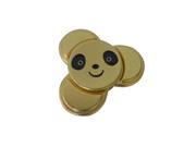 Panda Bear Gold Tri Fidget Hand Spinner Finger Stress Toy w/ Case