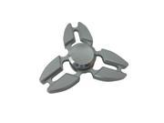 Silver Tri Pointed Fidget Hand Spinner Aluminum Finger Stress Toy w/ Case
