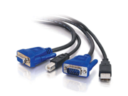 C2g 10ft 2 in 1 Vga M m Usb A b Kvm Cable 14176