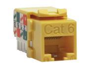 TRIPP LITE N238 001 YW CAT 6 CAT 5E 110 Style Keystone Jack Yellow