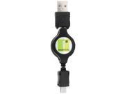 IESSENTIALS IE MICRO USBR Micro USB to USB Retractable Data Cable
