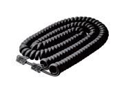 7 Black Coiled Handset Cord