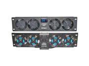 19 Rack Mount Cooling Fan System with Temperature Display