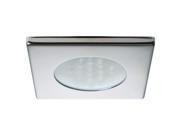 Quick Bryan C Downlight LED 2W IP40 Spring Mounted w Switch Square Stainless Bezel Round Warm White Light