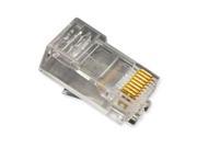 PLUG 8P8C OVAL ENTRY SOLID 100PK ICC ICMP8P8SRD