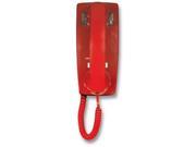 Red No Dial Wall Phone with Ringer VK K 1500P W
