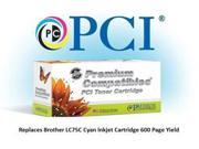 PCI PCI Brother Lc 75C Lc75C Cyan Inkjet Cartridge High Yield Compatible With Brot LC75C RPC