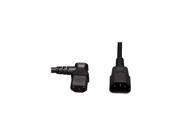 Tripp Lite Standard Computer Power Extension Cord 10a 18awg C14 To Left Angle C13 Power Cable 100 250 Vac 2 Ft P004 002 13LA