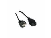 Tripp Lite Heavy duty Power Cable 250 Vac Iec 320 En 60320 C19 Cee 7 7 Schuko M 8 Ft Molded Black P050 008