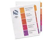 Avery Ready Index Customizable Table of Contents Dividers with Subdividing Multicolor Tabs AVE13154