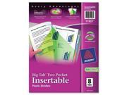 Avery Insertable Big Tab Plastic Double Pocket Dividers AVE11907