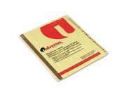 Universal One Preprinted Plastic Coated Tab Dividers with Black Printing UNV20812