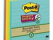 Post it Notes Super Sticky Recycled Notes in Bali Colors MMM6756SSNRP
