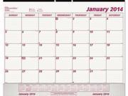 Brownline Monthly Desk Pad Calendar REDC1731V
