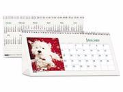 House of Doolittle Earthscapes 100% Recycled Puppy Desk Tent Monthly Calendar with Photos HOD3659