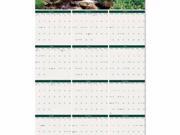 House of Doolittle Earthscapes 100% Recycled Waterfalls of the World Reversible Erasable Yearly Wall Calendar HOD397