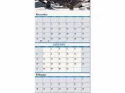 House of Doolittle Earthscapes 100% Recycled Scenic Three Month Format Wall Calendar HOD3638