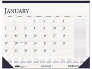 House of Doolittle 100% Recycled Two Color Monthly Desk Pad Calendar with Large Notes Section HOD1646