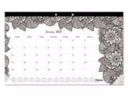 Blueline Monthly Desk Pad Calendar with Coloring Pages REDC2917001