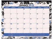 Blueline Fashion Monthly Desk Pad Calendar REDC195112