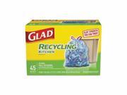 Glad Tall Kitchen Blue Recycling Bags CLO78542BX