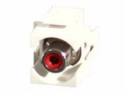 Snap In Red RCA Keystone Modulal White 28743