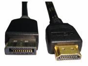 3ft HDMI Displayport Cable Male Male HDMIDP 03F MM