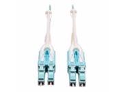 TRIPP LITE 5M 10GB 50 125 OM3 FIBER CABLE PUSH PULL TABS LC LC 5 METERS PATCH CABLE 16.4 FT AQUA