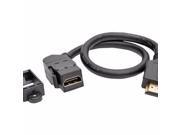 Tripp Lite Hdmi W Ethernet Keystone Panel Mount Extension Cable All In One Angled 1 Hdmi With Ethernet Extension Cable 1 Ft P162 001 Kpa Bk