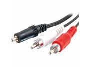 C2G Value Series 6Ft Value Series One 3.5Mm Stereo Male To Two Rca Stereo Male Y Cable Audio Adapter 6 Ft 40423