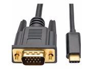Tripp Lite 16 Usb C To Vga Displayport Alternate Mode Adapter Cable 1080P External Video Adapter Black U444 016 V