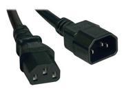 TRIPP LITE 18IN POWER CORD EXTENSION CABLE C14 TO C13 HEAVY DUTY 15A 14AWG 18 POWER CABLE 1.5 FT P005 18N